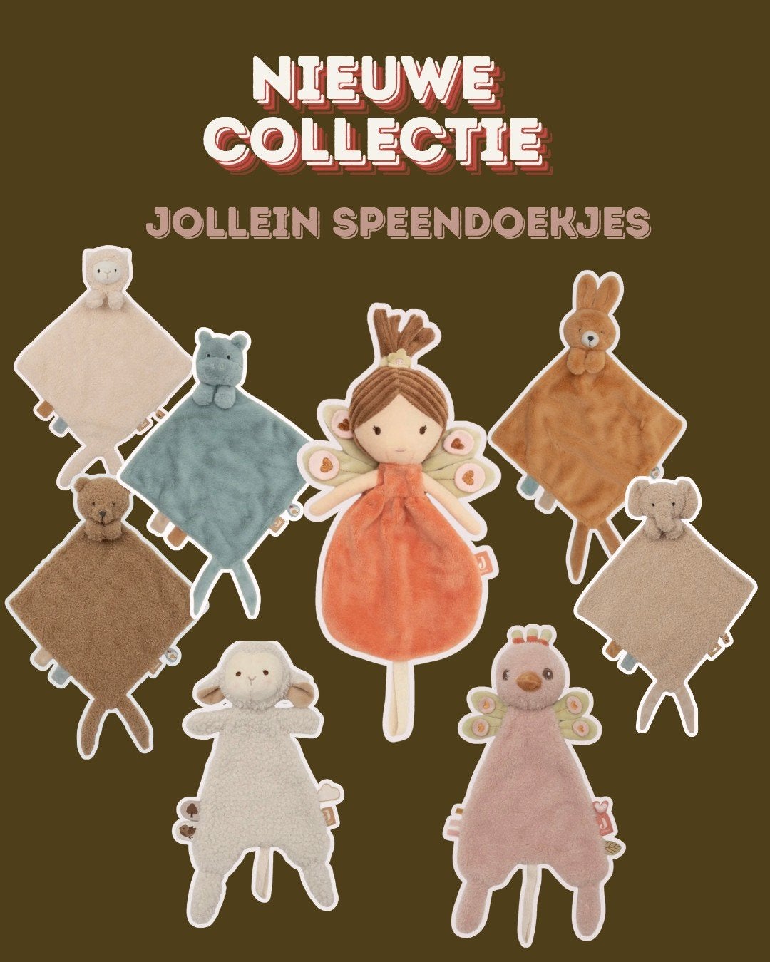 Jollein Speendoekjes met geborduurde naam, Strijen, Overige typen, Info@minimuisje.nl, Nieuw