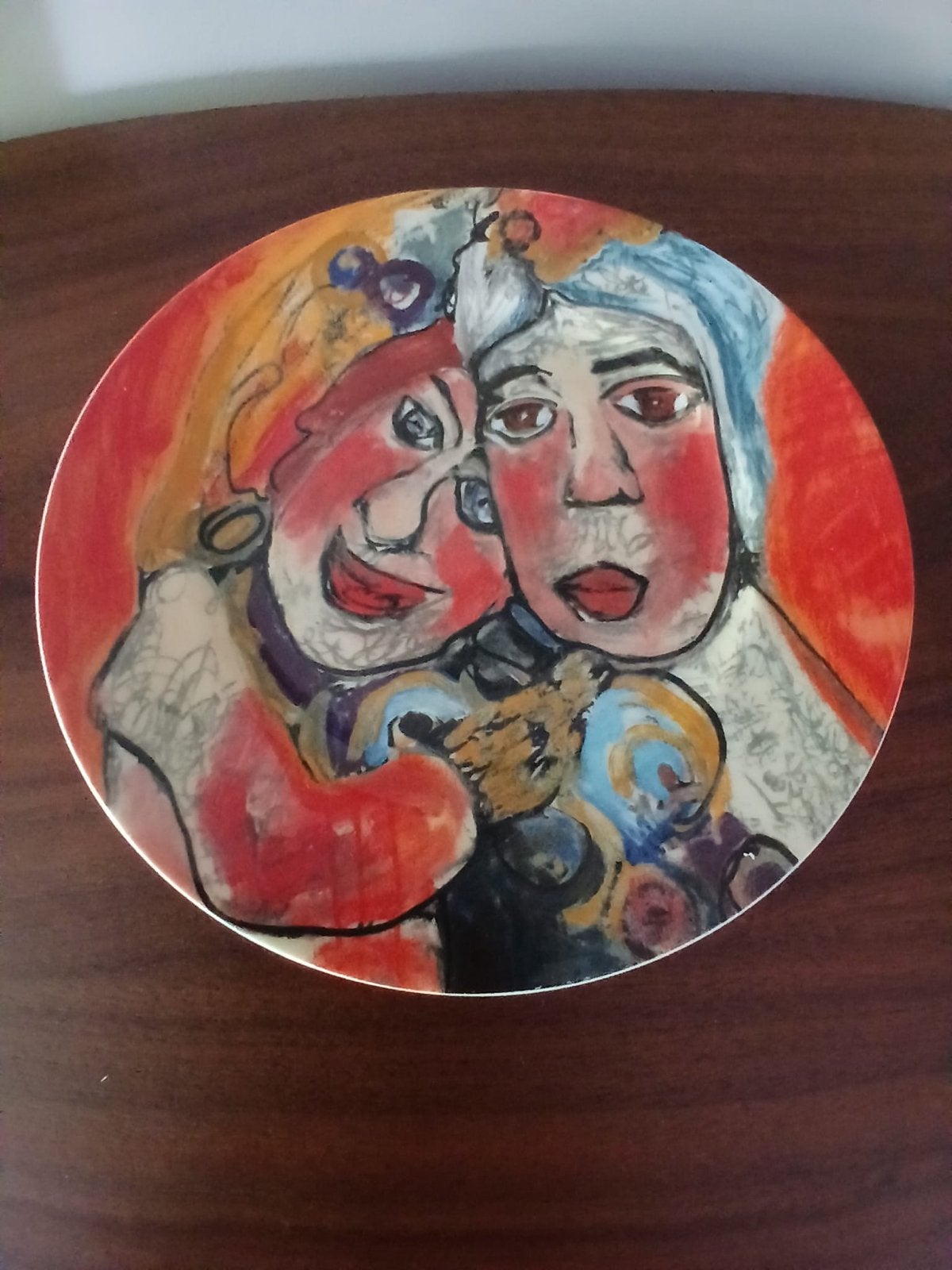 Heinrich Winterling 'Het schopping' 2004 bordje - Ø 19 cm, Overige merken, Klassiek, Ophalen of Verzenden, Zo goed als nieuw