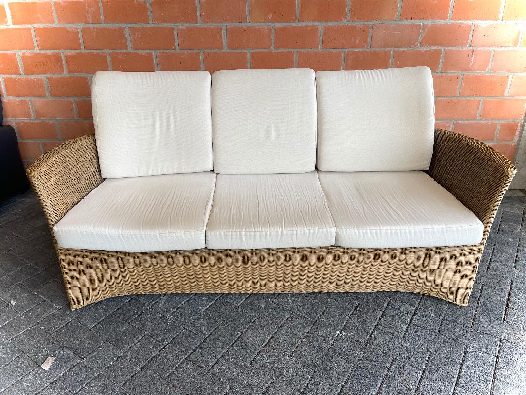 Rotan tuinbank / als nieuw, Ophalen, Zo goed als nieuw, Rotan