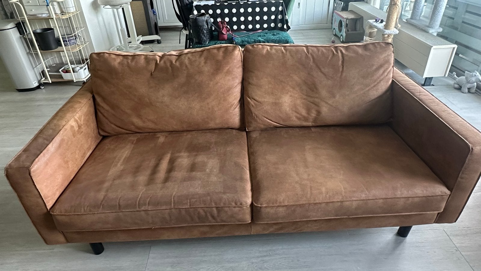 Umix Bank 2.5-zits Suède Look, Ophalen, Gebruikt, 150 tot 200 cm, Driepersoons