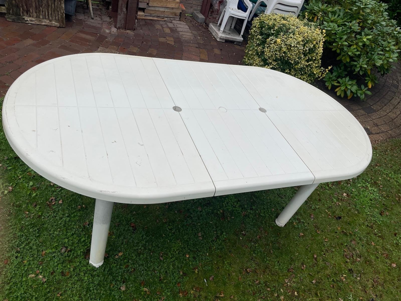 Hartman Tuintafel 190x90 - Gratis af te halen, Tuin en Terras, Ophalen of Verzenden, Gebruikt, Ovaal, Kunststof