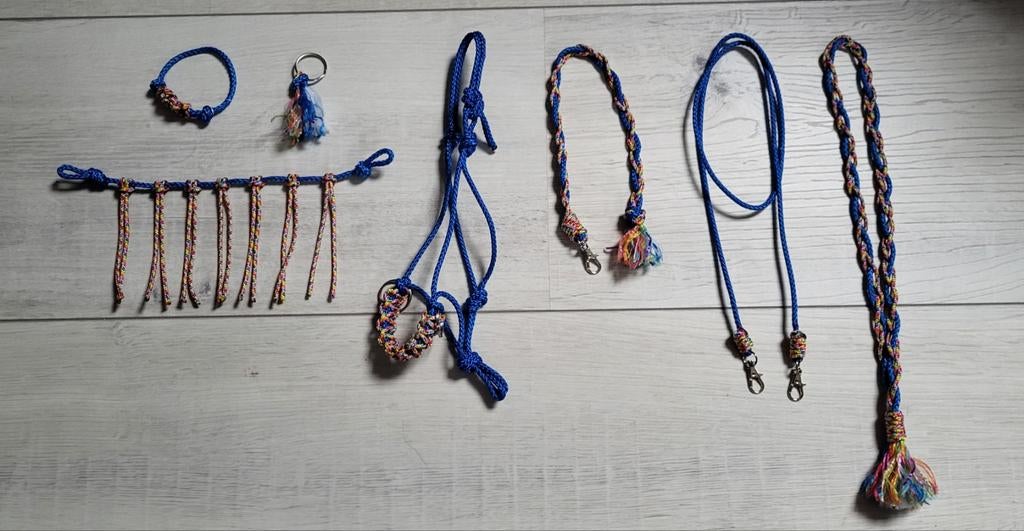 7 delig Hobbyhorse touwhalster set blauw/multicolour, Ophalen of Verzenden, Nieuw, Jongen of Meisje
