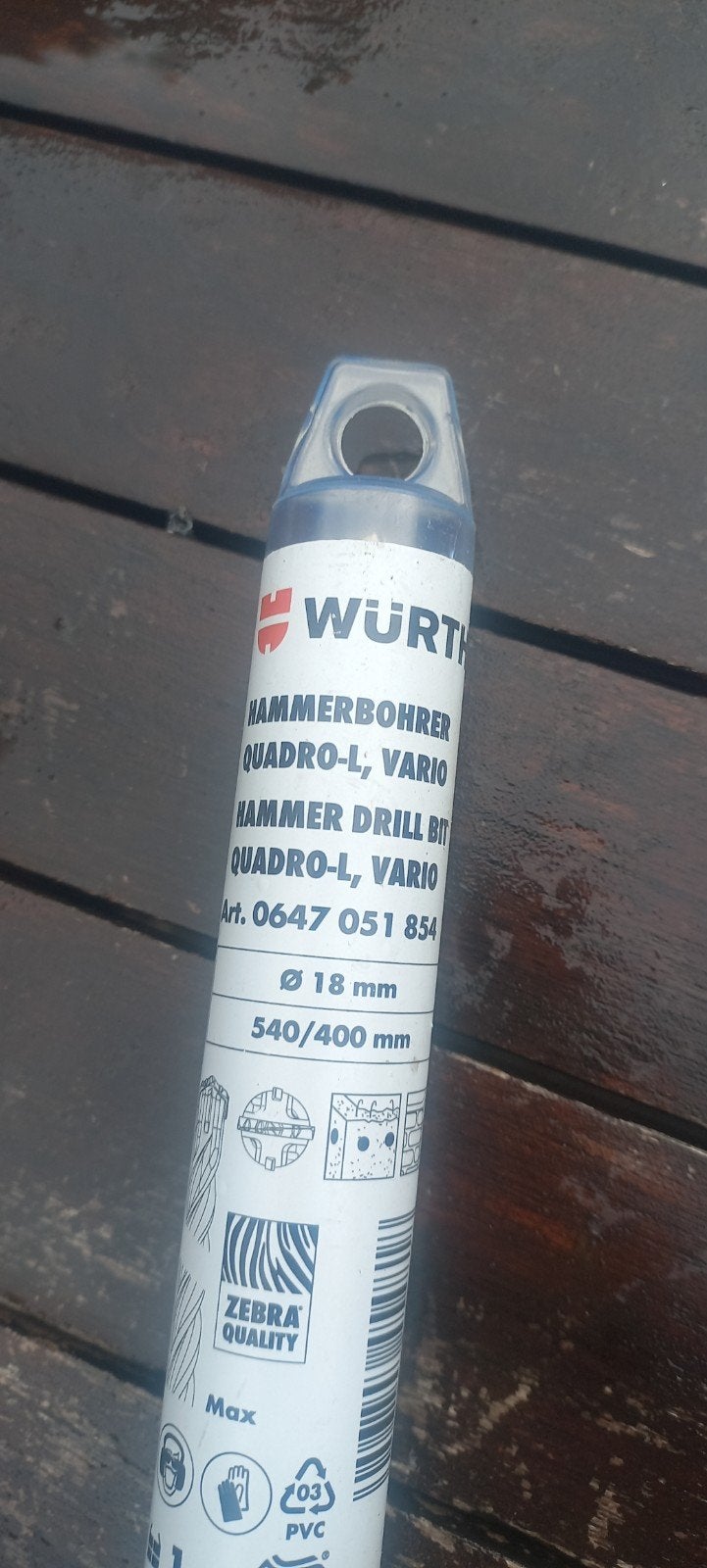 Wurth Hamerboor Quadro-L, Vario - 18mm x 540/400mm, Doe-het-zelf en Verbouw, Ophalen of Verzenden, Nieuw, Boor- en/of Breekhamer