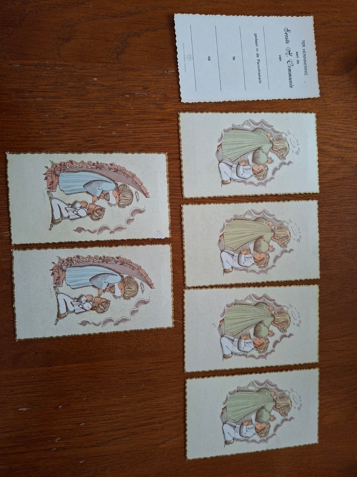 Vintage Eerste Communie Kaartjes - Ongebruikt, Ophalen of Verzenden, 1960 tot 1980, Ongelopen, Feest(dag)