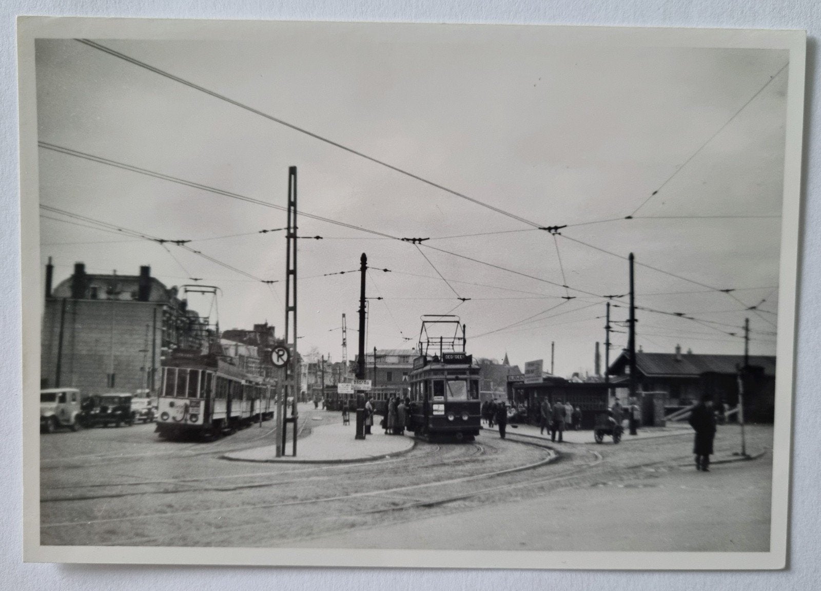 164)Leiden/Den Haag. Blauwe tram HTM 72 + NZH, Gebruikt, Foto, Ophalen of Verzenden, Voor 1940