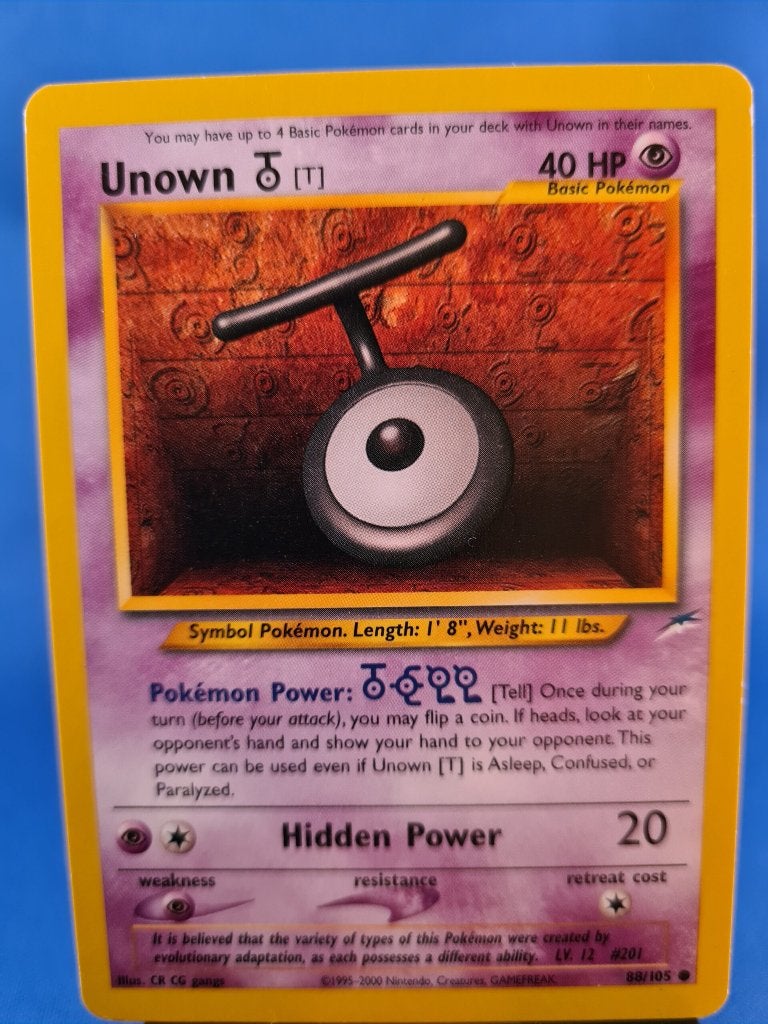 Unown [T] 88/105 - Neo Destiny, Verzenden, Gebruikt