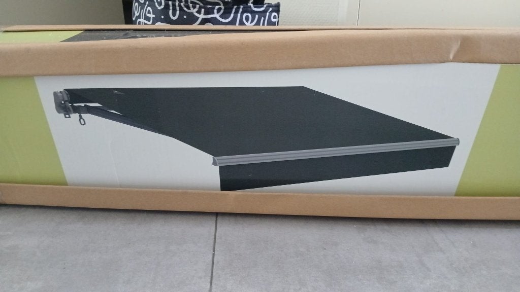 Zonnescherm Nieuw met Bon!, Ophalen, Nieuw, 250 cm tot 450 cm, Knikarmscherm