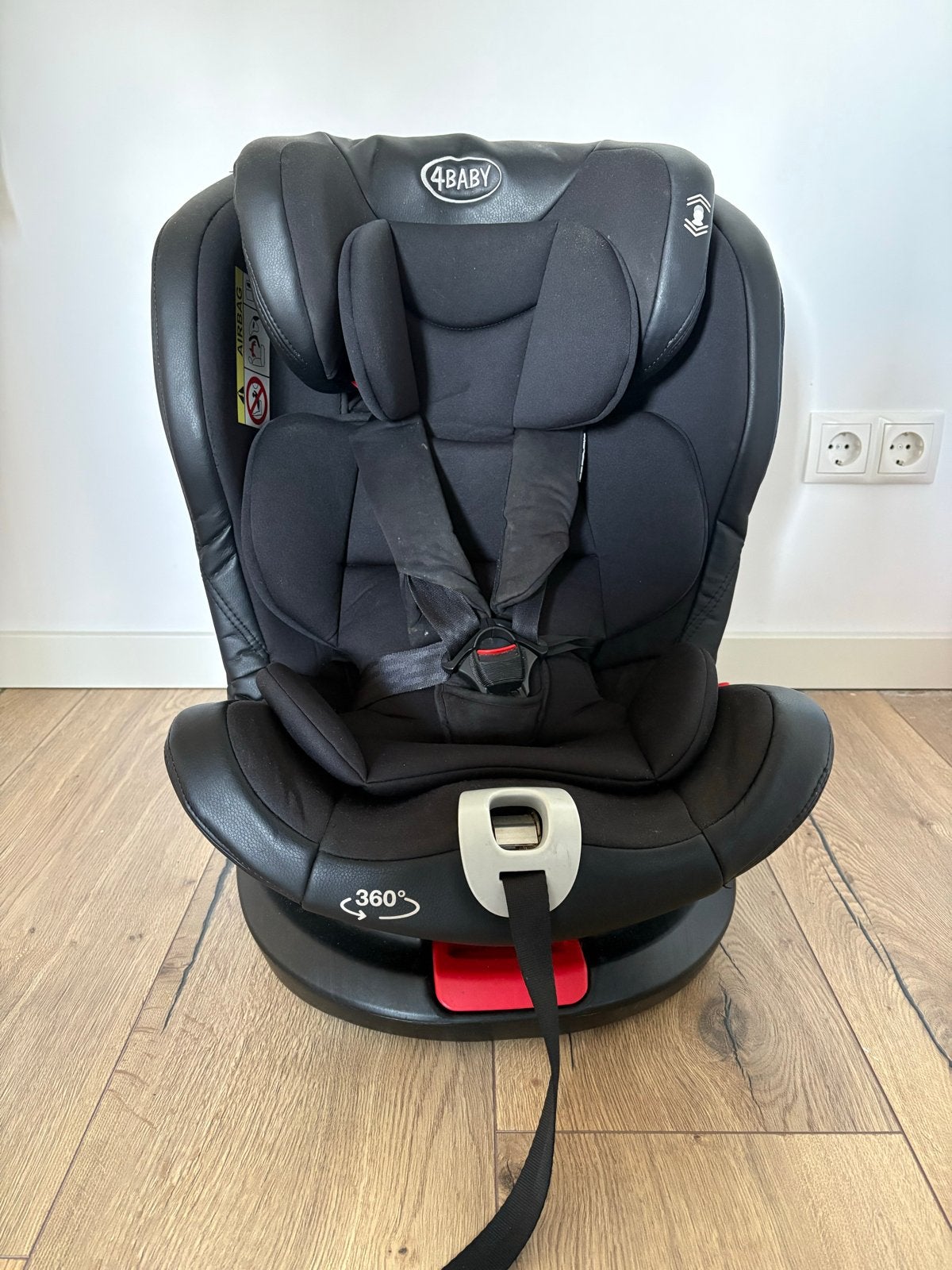 4BABY Autostoel met 360 draaifunctie en Isofix, Overige merken, Autogordel of Isofix, Gebruikt, Verstelbare rugleuning