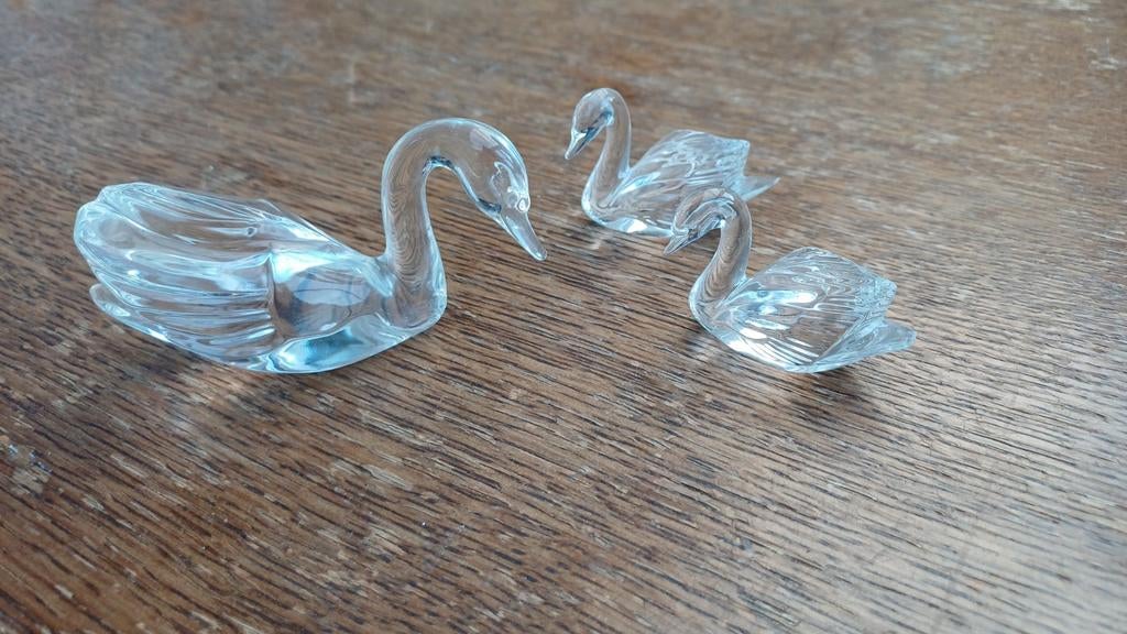 Vintage glazen zwaantjes, Antiek en Kunst, Antiek | Glas en Kristal, Ophalen of Verzenden