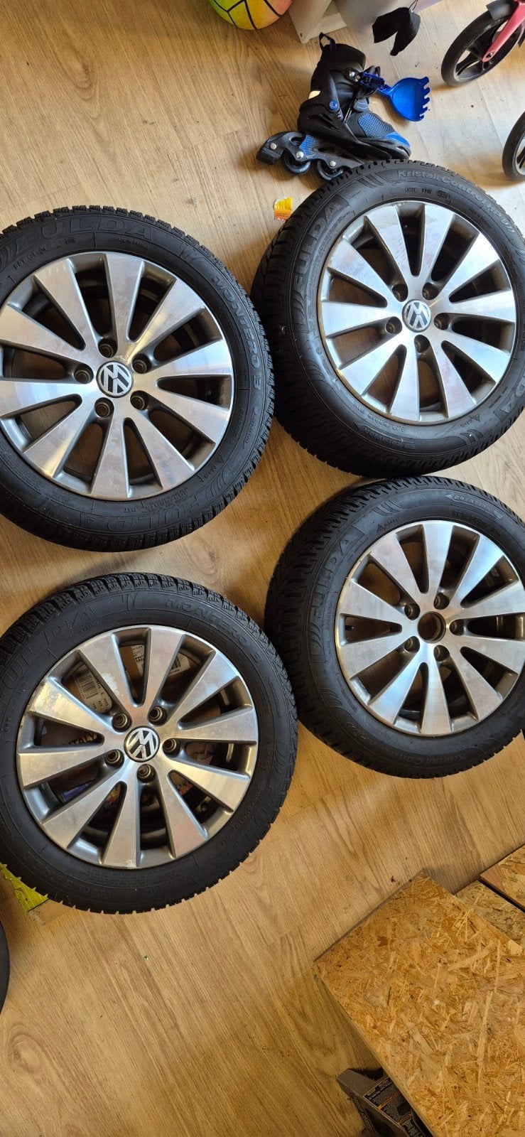 Winterbanden vw passat 3c - Fulda Kristall, Ophalen, Gebruikt, 16 inch, Banden en Velgen