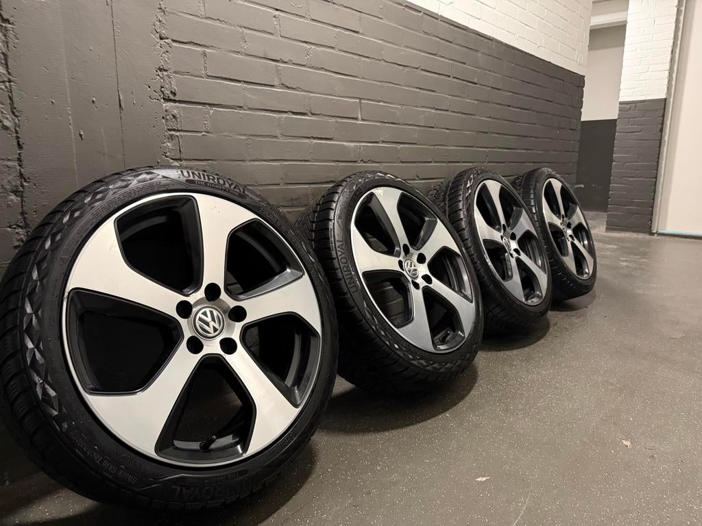 18” INCH OEM VOLKSWAGEN GOLF 7 GTI/GTD/GTE AUSTIN VELGENSET, 18 inch, Gebruikt, Banden en Velgen, Personenwagen