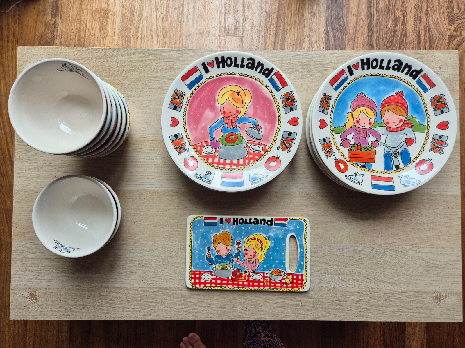 Blond Amsterdam I love Holland servies, Huis en Inrichting, Keuken | Servies, Ophalen, Gebruikt, Keramiek, Blond Amsterdam
