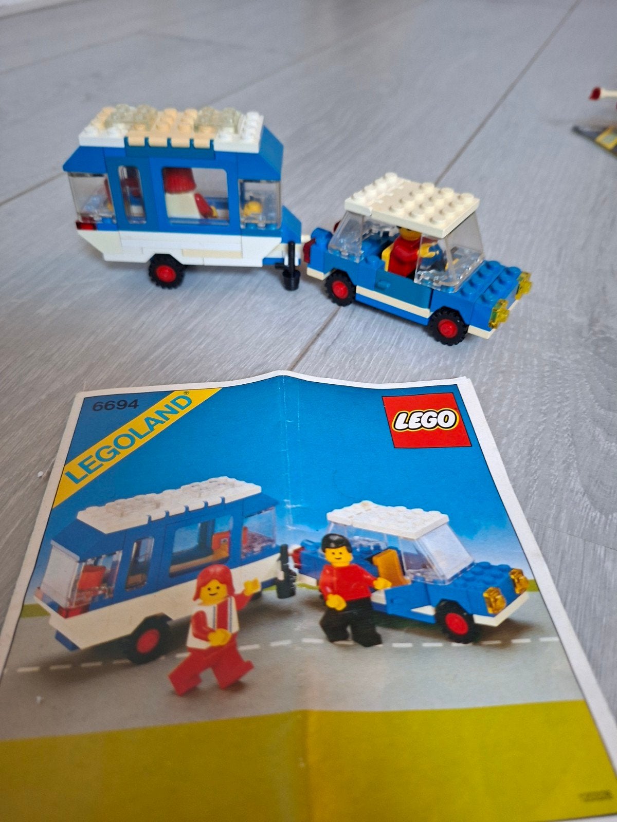 Lego 6694 Voertuig met Caravan - Vintage Legoland Set, Kinderen en Baby's, Gebruikt, Lego, Inclusief instructies, Ophalen of Verzenden