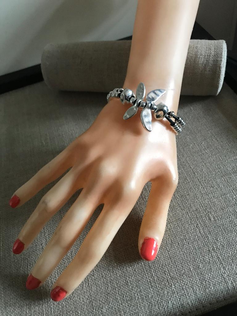 Zamak armband (32) vlinder - libelle, Overige materialen, Nieuw, Ophalen of Verzenden, Met bedels of kralen