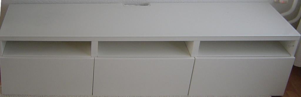 IKEA BESTA TV meubel, Huis en Inrichting, Ophalen, Glas, 150 tot 200 cm, Zo goed als nieuw