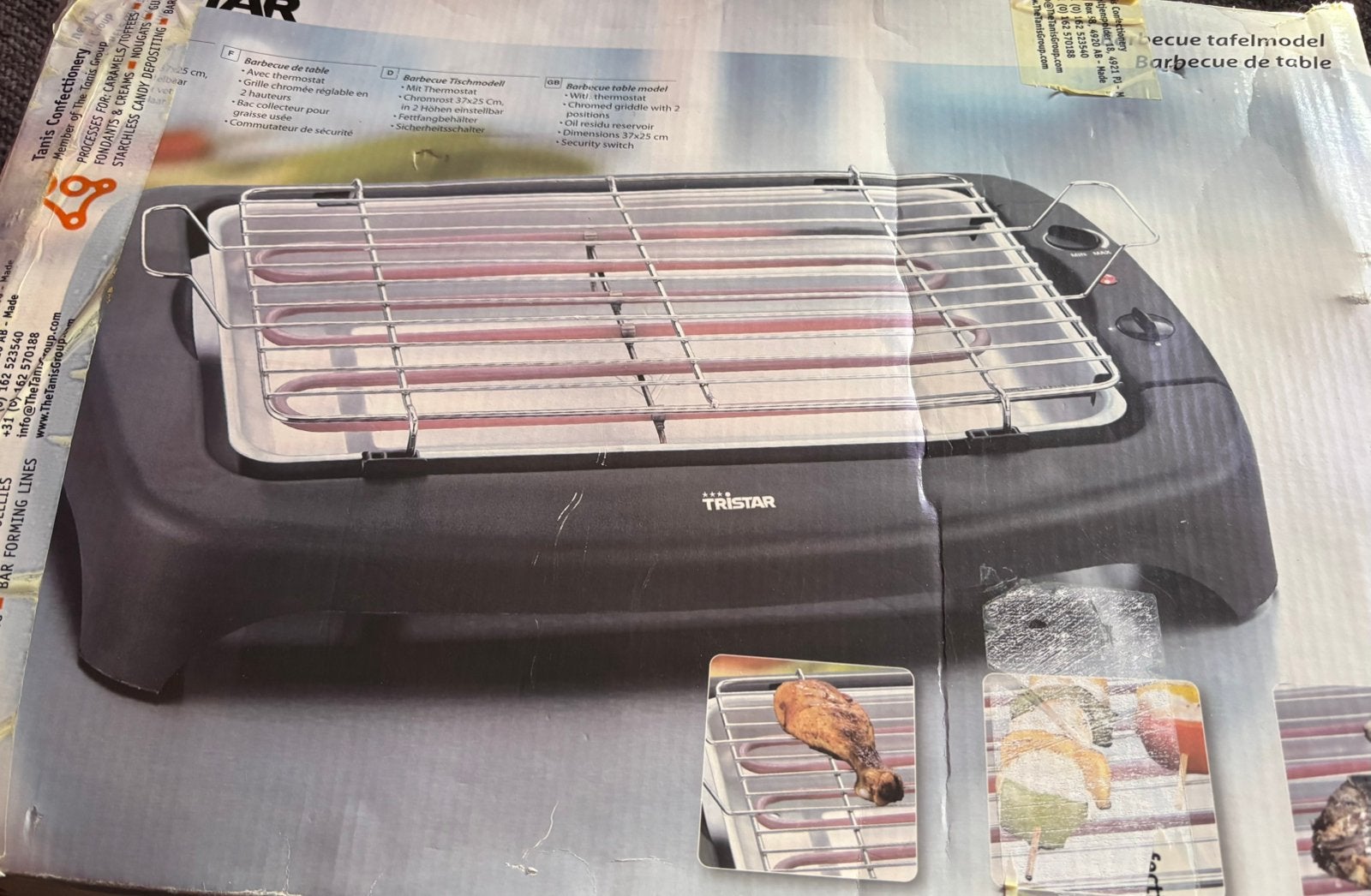 Tristar  tafel model BBQ, Tuin en Terras, Elektrische barbecues, Ophalen, Zo goed als nieuw