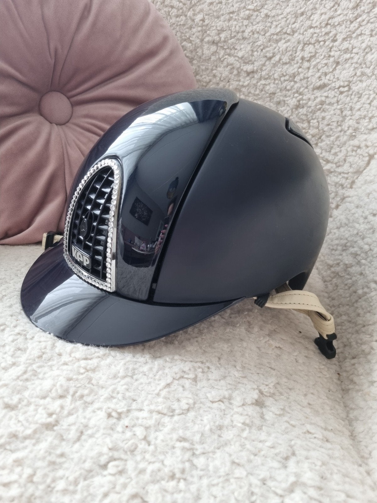 Kep Italia donkerblauw schaal M, Dieren en Toebehoren, Paardrijkleding, Ophalen of Verzenden, Dressuur, Cap
