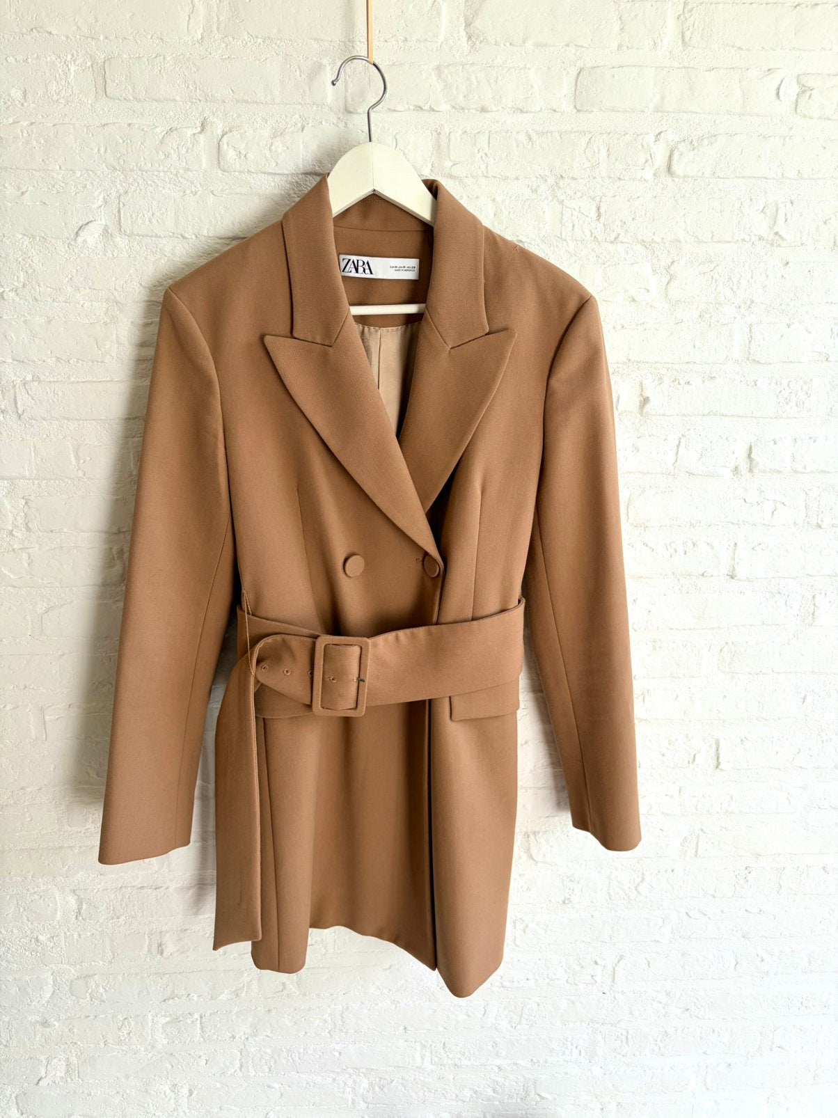 Nieuw blazer Zara, Maat 38/40 (M), Bruin, Verzenden, Zo goed als nieuw