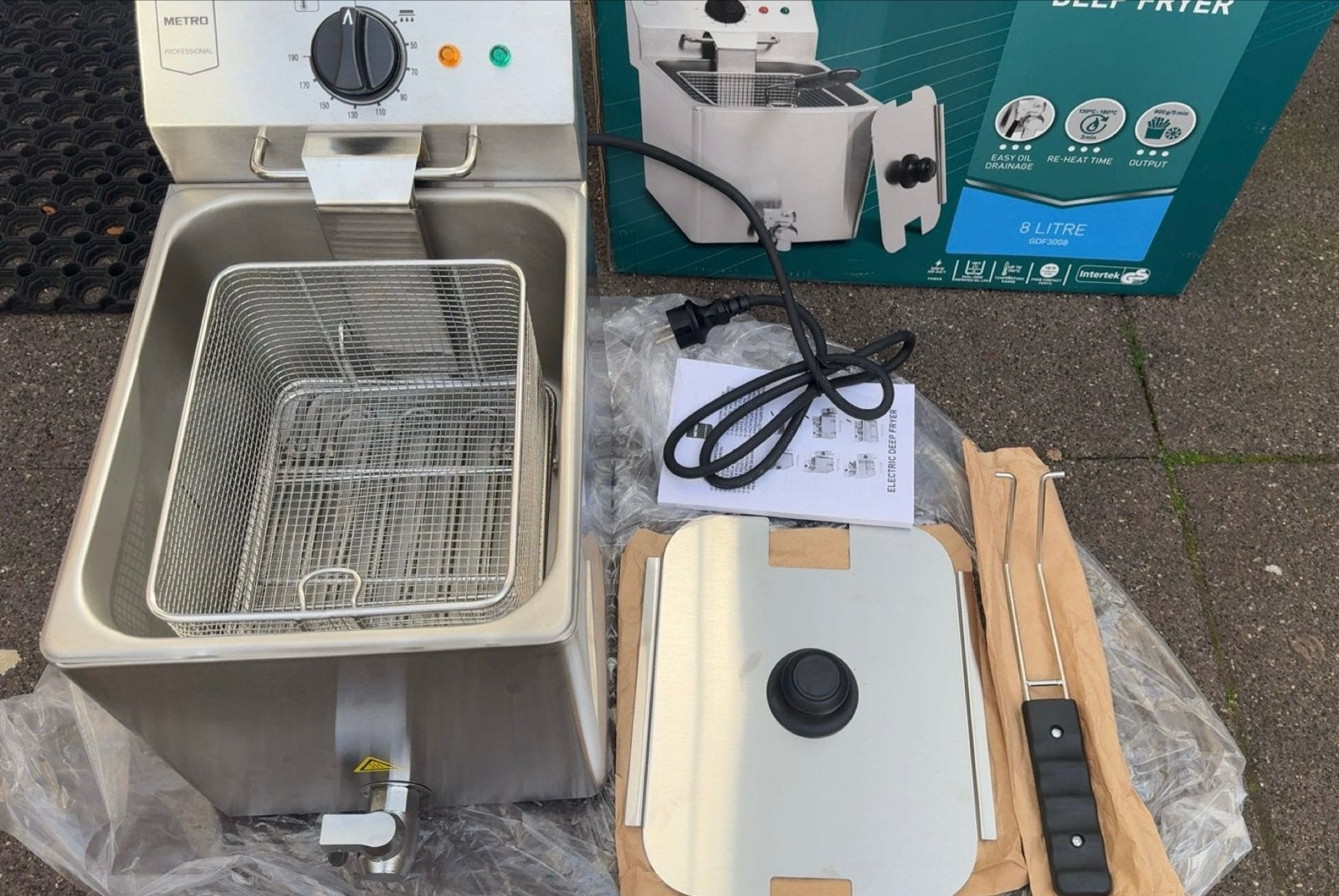 Metro Professional Elektrische Friteuse 8 Liter - Nieuw, 4 liter of meer, Ophalen, Nieuw, Uitneembare binnenpan