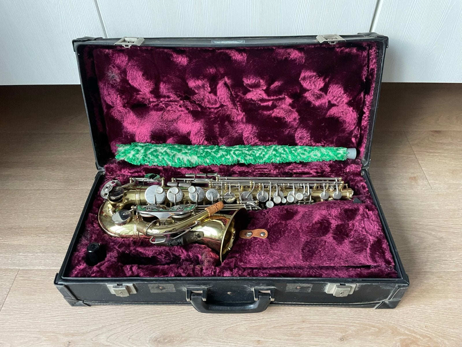 Weril Sopraansaxofoon met koffer en accessoires, Muziek en Instrumenten, Blaasinstrumenten | Saxofoons, Ophalen, Gebruikt, Sopraan