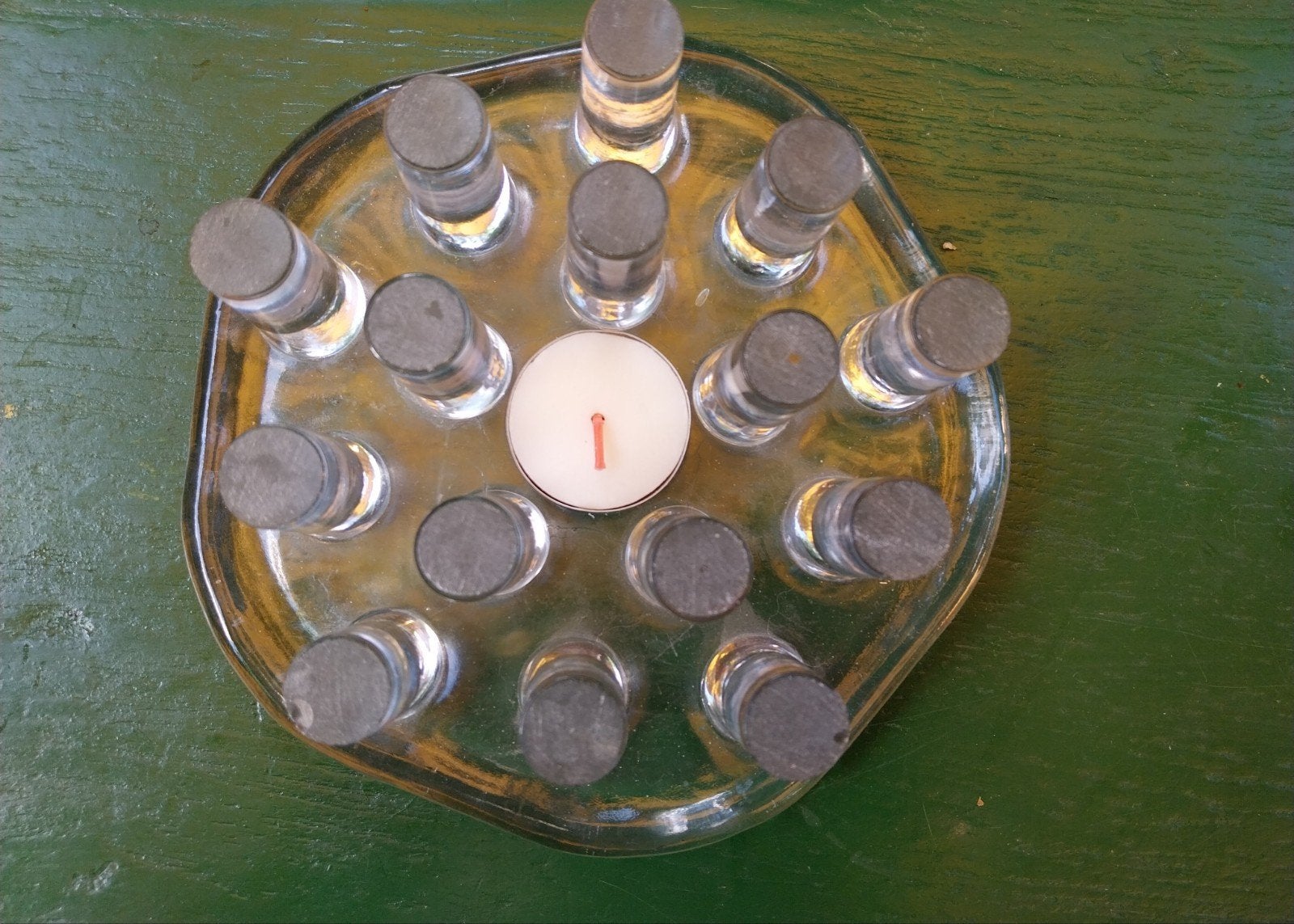 Glazen Theelicht van Georgshutte en Tante Brocante, Ophalen of Verzenden, Glas, Overige stijlen, Glas of Glazen