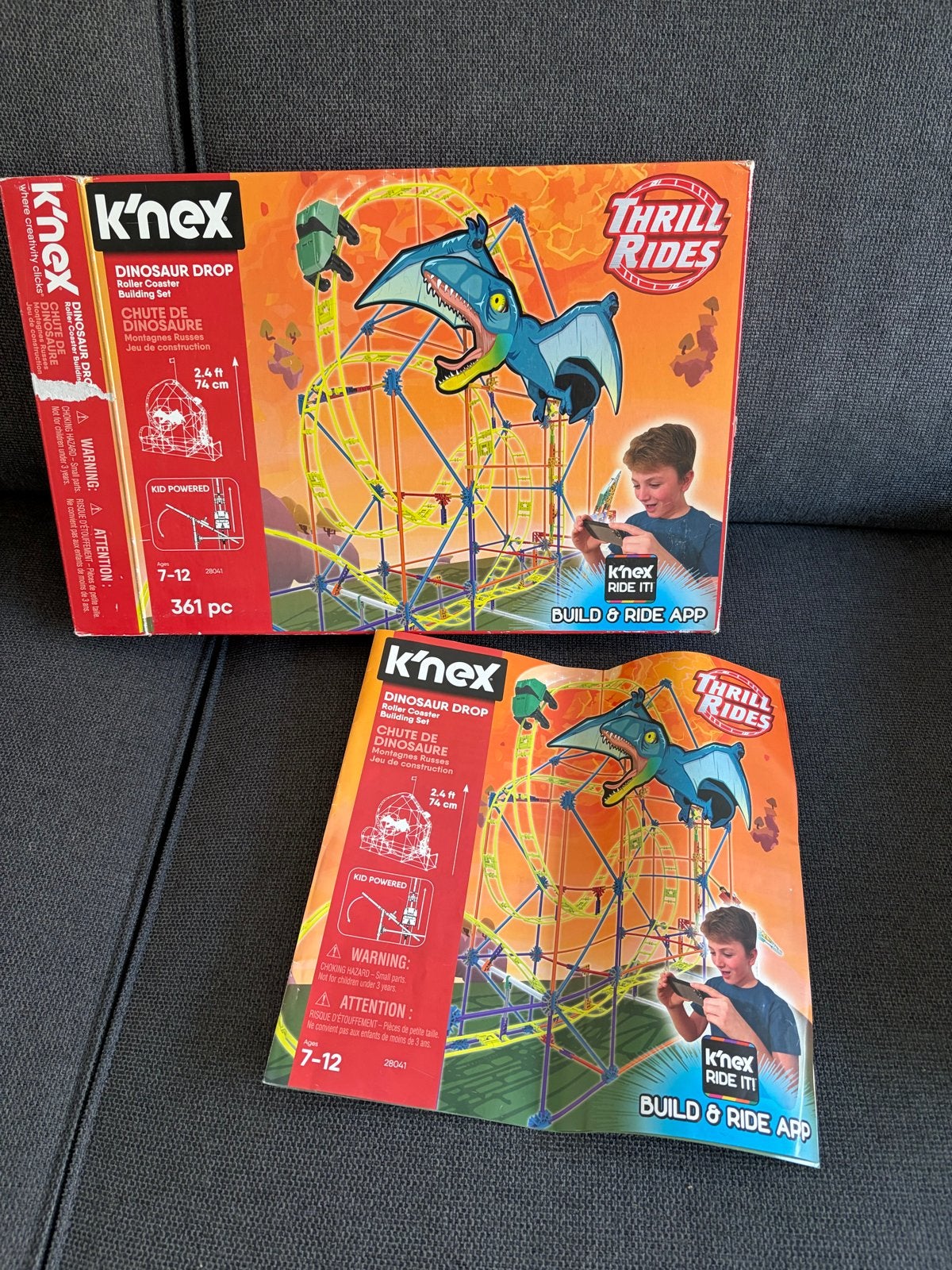 Knex achtbaan - Dinosaur Drop (onderdelen ontbreken), Ophalen of Verzenden, Gebruikt, K'nex