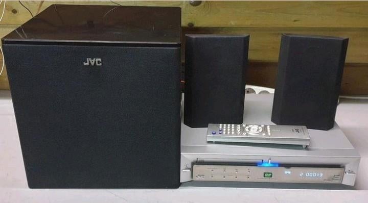Jvc stereo 2.1 set xv-tha5r + afstandsbed. + subwoofer, Audio, Tv en Foto, Home Cinema-sets, Ophalen of Verzenden, JVC, Dvd-speler