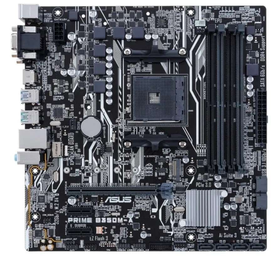 ASUS Prime B350M-A AM4 Micro-ATX, DDR4, AM4, Ophalen of Verzenden, Zo goed als nieuw