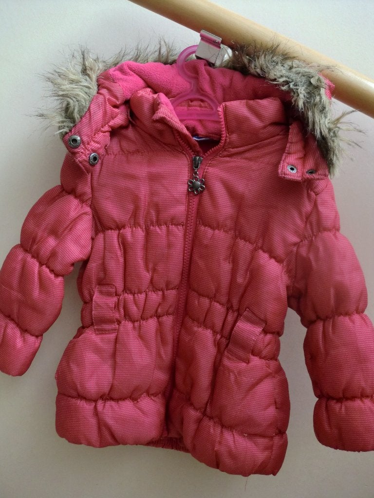 rose meisjes winterjas maat 92, Ophalen, Gebruikt, Meisje, Jas