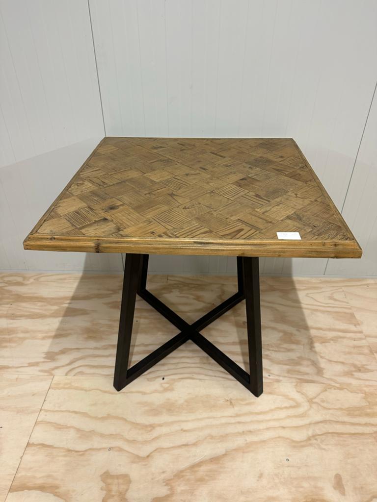 6 Nieuwe Horeca Tafels 80x80cm - Zwart Metaal & Hout, Ophalen, Nieuw zonder verpakking, Meubilair