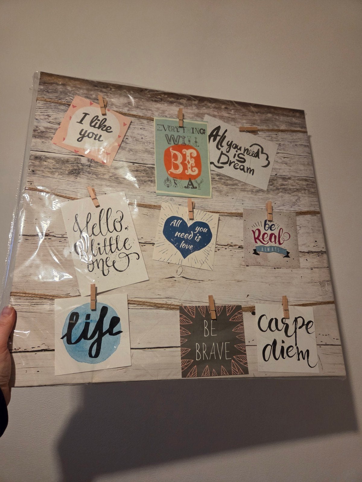 Canvas wanddecoratie met quotes, Ophalen of Verzenden, Nieuw