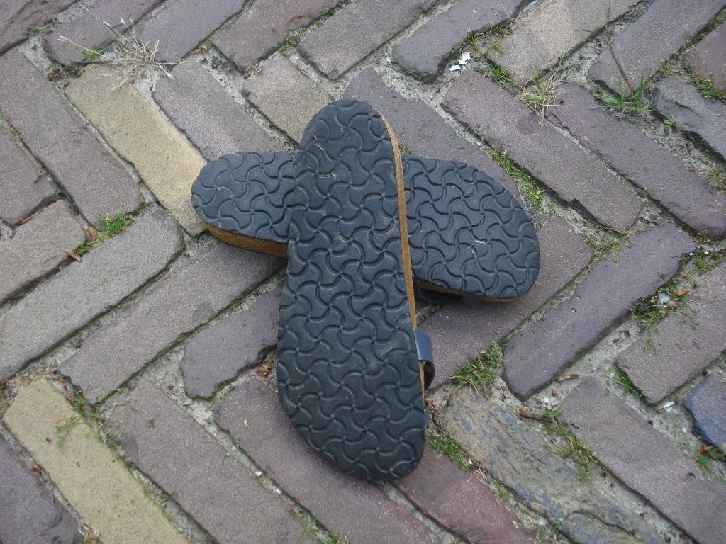 BIRKENSTOCK PIAZZA ZILVER 40 NU GRATIS VERZENDING PER POST, Overige kleuren, Verzenden, Zo goed als nieuw, Slippers