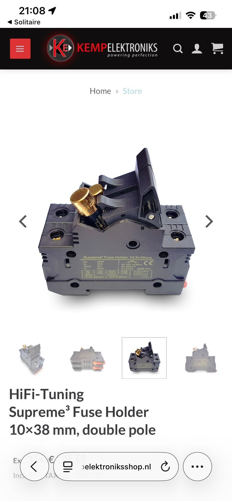 Foto 4 van HiFi-Tuning Supreme³ Fuse Holder voor een audiogroep