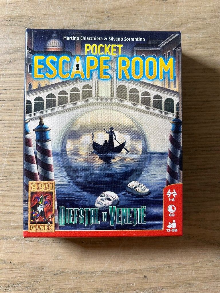 Pocket Escape Room Diefstal in Venetië Kaartspel 999 Games, Hobby en Vrije tijd, Gezelschapsspellen | Bordspellen, Ophalen of Verzenden