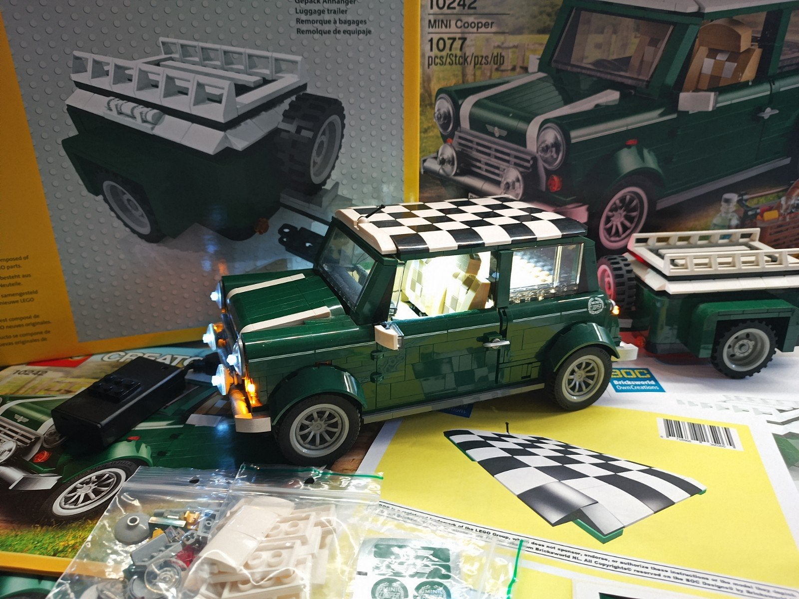 LEGO 10242 Creator Expert Mini Cooper met aanhanger, Ophalen of Verzenden, Zo goed als nieuw
