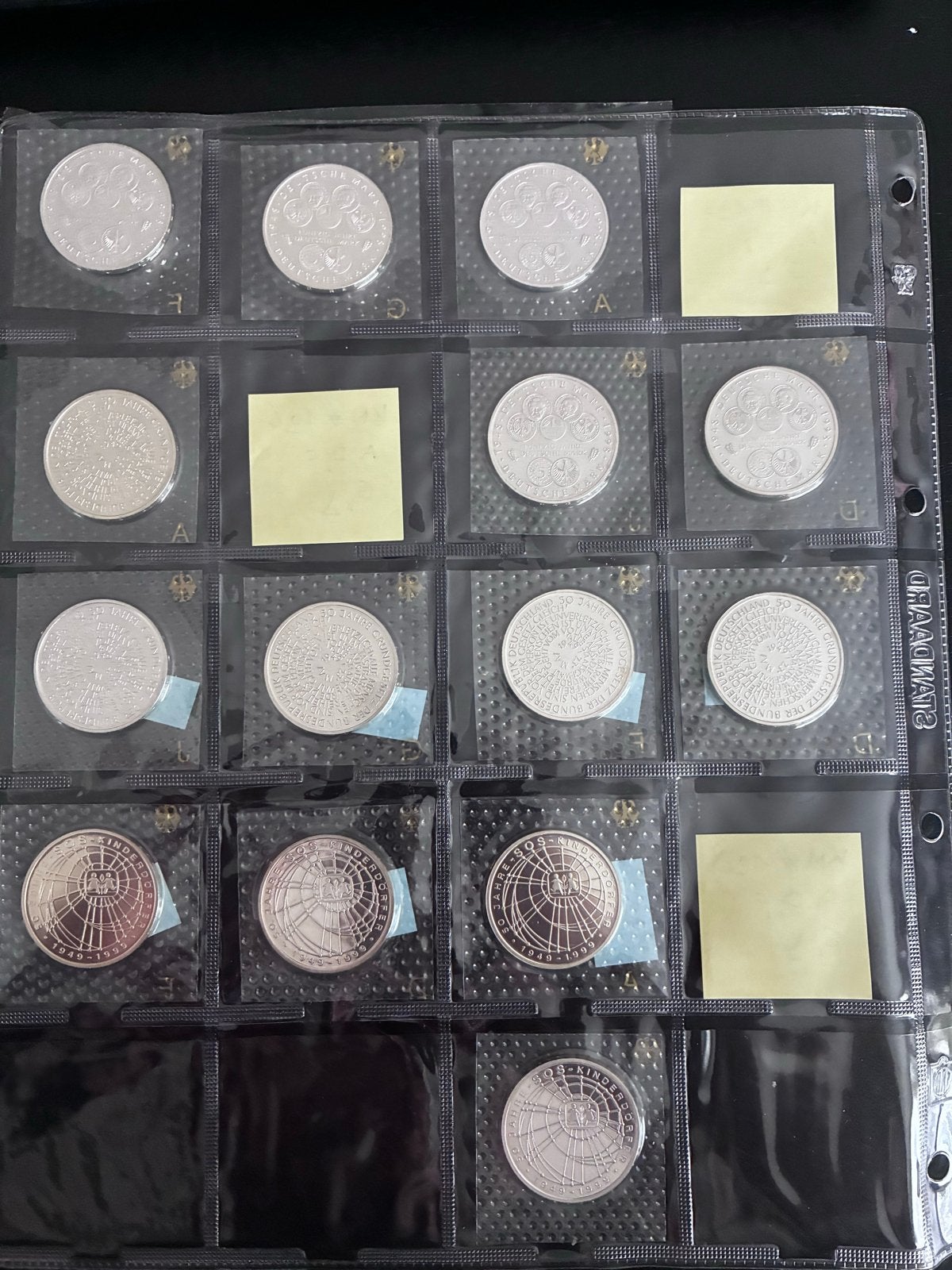 29x 10 Mark Zilver Proof 0.925 Duitse Munten, Ophalen of Verzenden