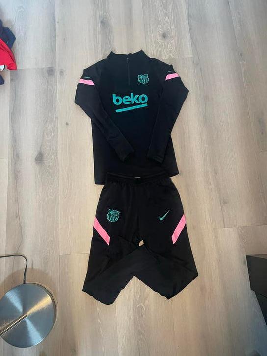 FC Barcelona Nike Trainingspak - Zwart/Roze, Verzenden, Zwart, Zo goed als nieuw, Voetbal