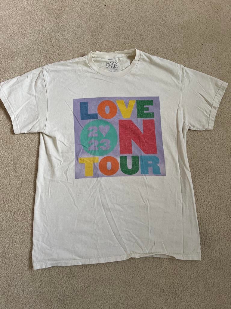 COLLECTOR’s ITEM: Harry Styles Love On Tour 2023 T-shirt (S), Wit, Ophalen of Verzenden, Zo goed als nieuw, Korte mouw