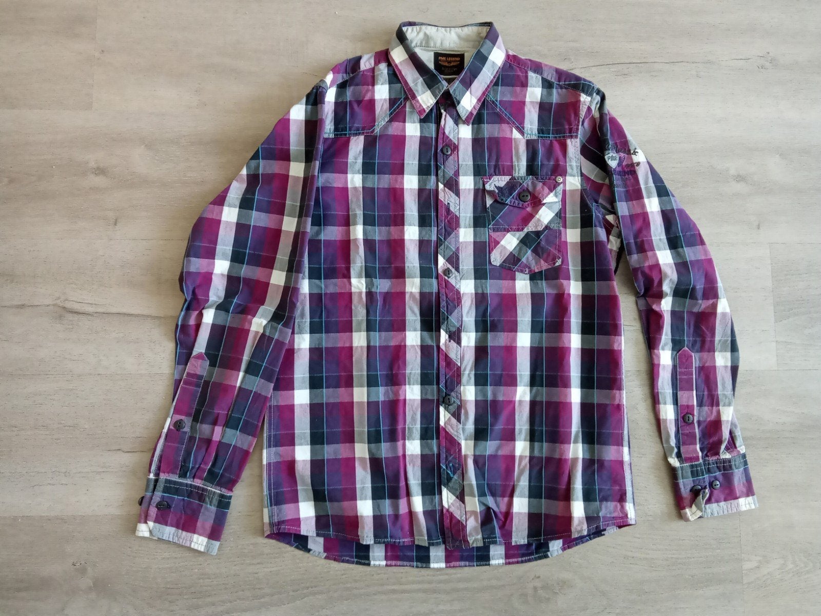 PME Legend overhemd maat M, mooie details, kwaliteit, Ophalen of Verzenden, Blauw, PME Legend, Halswijdte 39/40 (M)