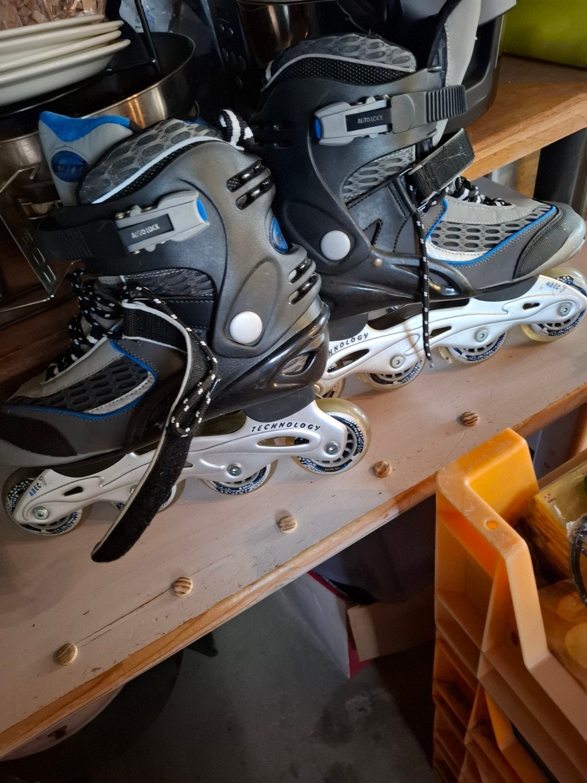 Inline skates maat 40 met beschermset, Ophalen of Verzenden, Gebruikt, Inline skates 4 wielen
