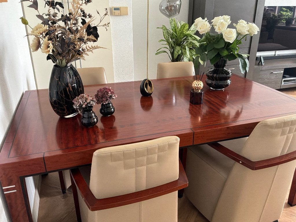 Art Deco Design Eettafel, Huis en Inrichting, Tafels | Eettafels, Zo goed als nieuw, 50 tot 100 cm, 150 tot 200 cm, Vijf personen of meer