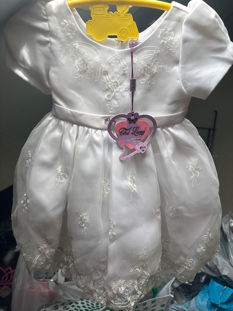 Nieuwe witte jurk voor baby/peuter - Chi Long, Verzenden, Nieuw, Meisje