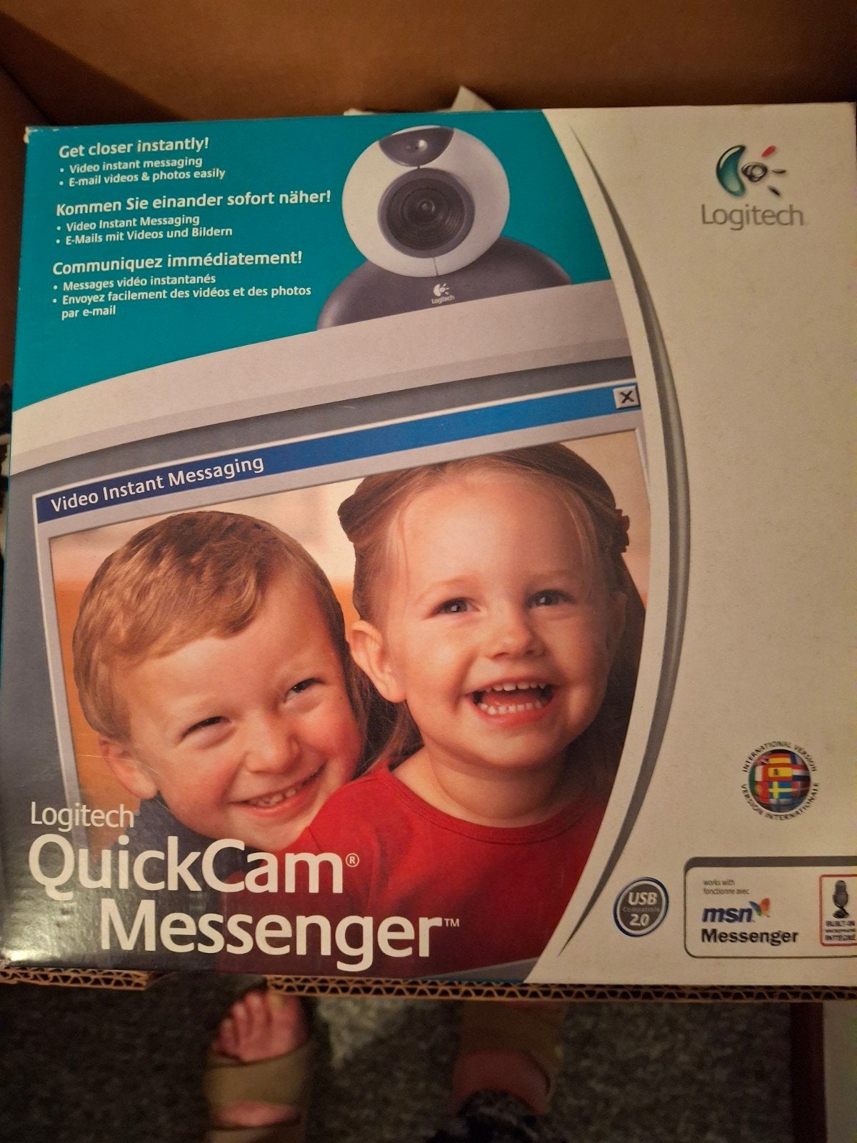 Logitech QuickCam Messenger Webcam USB 2.0, Verzenden, Logitech, Microfoon, Zo goed als nieuw
