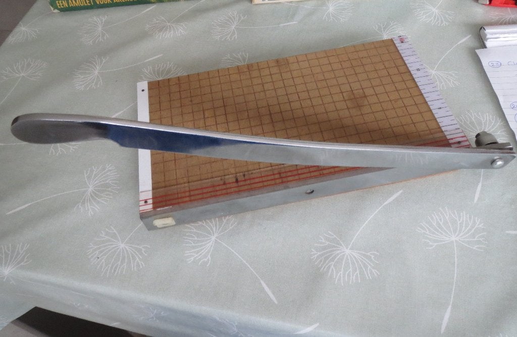 Vintage papiersnijder / Hefboomsnijder, Ophalen of Verzenden, Gebruikt, Gereedschap of Toebehoren