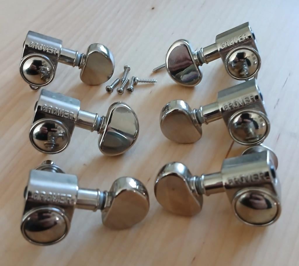 Set 3x3 Grover (origineel)  mechanieken Nickel z.g.a.n., Muziek en Instrumenten, Instrumenten | Onderdelen, Ophalen, Gebruikt