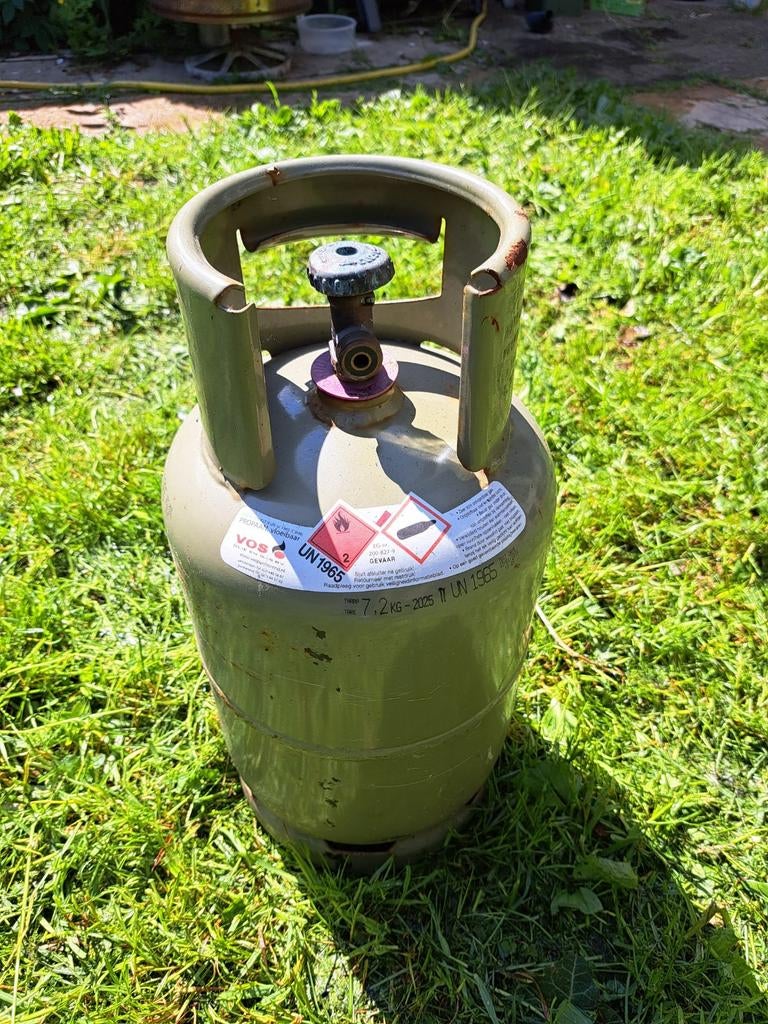 Gasfles 7.2 KG - Ideaal voor BBQ of terrasverwarmer, Ophalen, Gebruikt, VOS