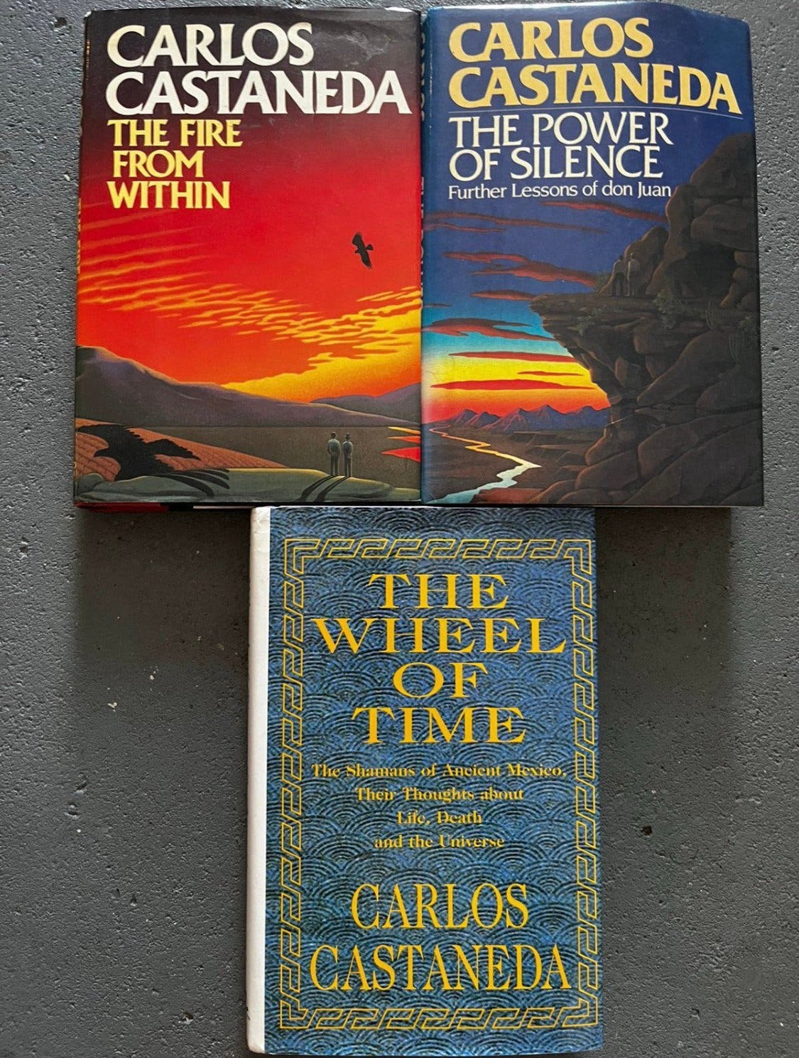 3x Carlos Castaneda: Fire Within, Wheel Time, Power Silence, Ophalen, Zo goed als nieuw