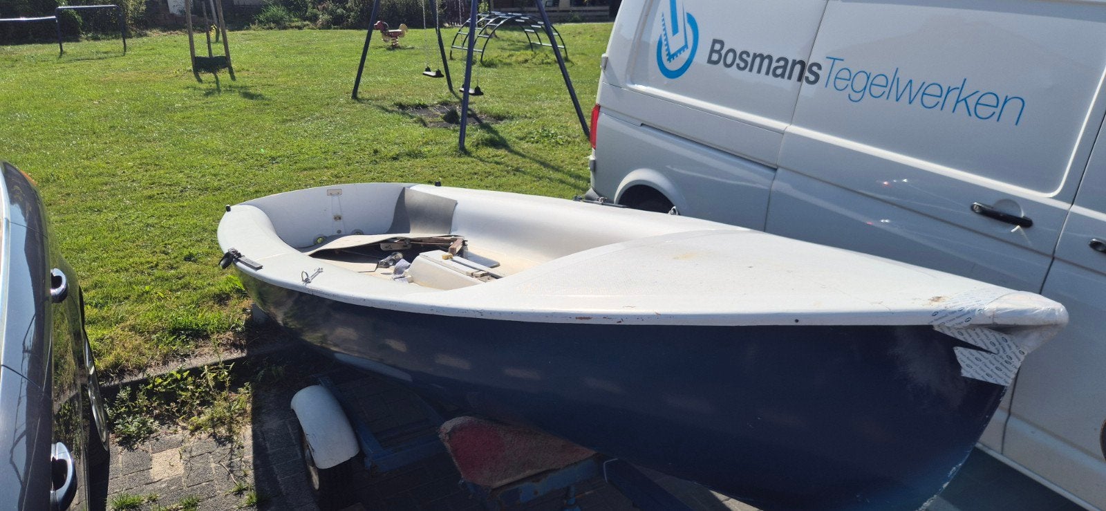 Zeilboot compleet met trailer, zeilen, mast en giek, Watersport en Boten, Ophalen, Gebruikt, Overige typen, Zeilboot
