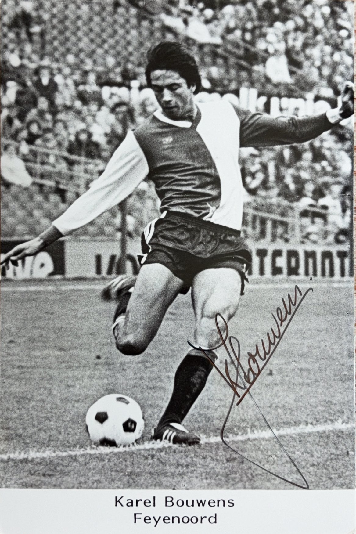 Spelerskaart Karel Bouwens - Feyenoord Rotterdam, Verzenden, Zo goed als nieuw, Feyenoord, Spelerskaart