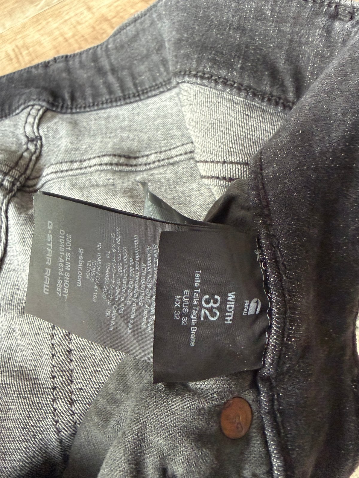 G-Star RAW 3301 Slim Short Jeans - Maat W32, Ophalen of Verzenden, Zo goed als nieuw, Zwart, W32 (confectie 46) of kleiner